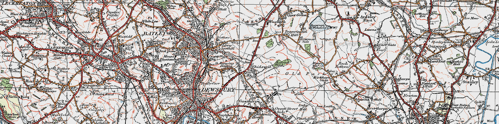 Old map of Chidswell in 1925