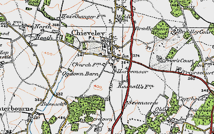 Old map of Chieveley in 1919