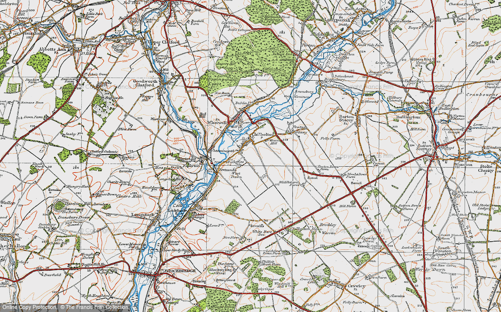 Old Map of Chilbolton, 1919 in 1919