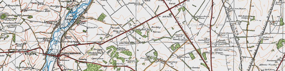 Old map of Brockley Warren in 1919