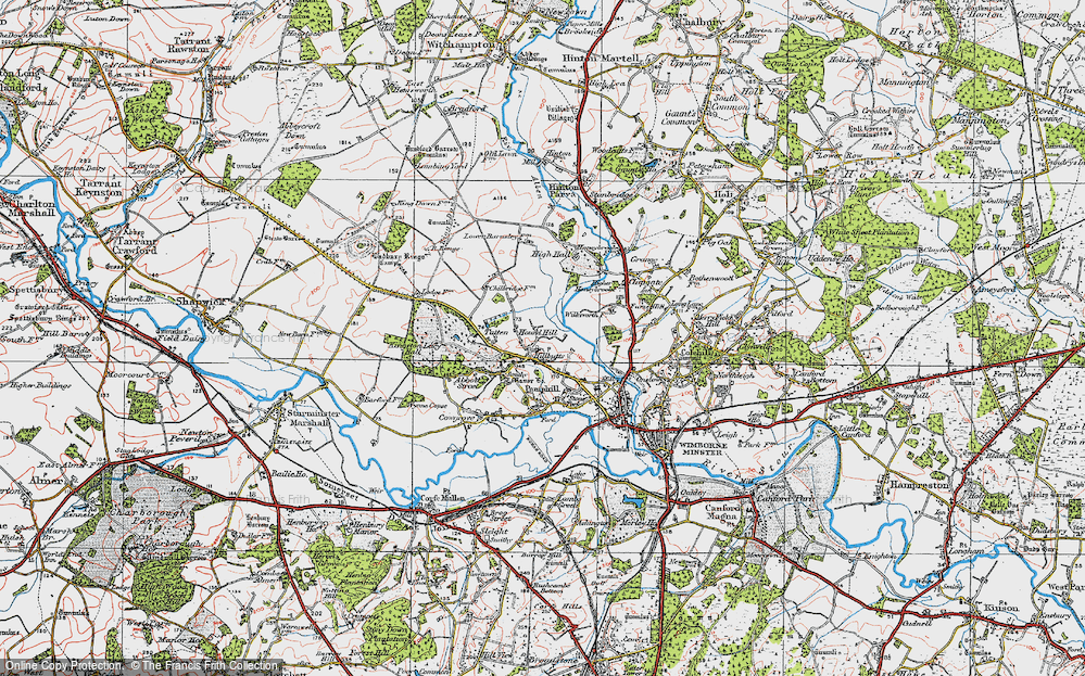 Old Map of Chilbridge, 1919 in 1919