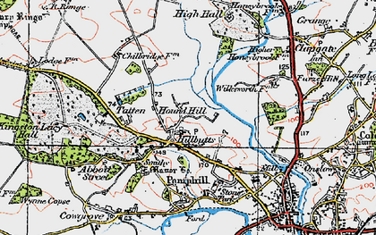 Old map of Chilbridge in 1919
