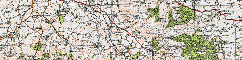 Old map of Chilcombe in 1919