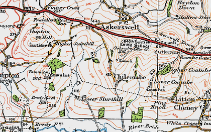 Old map of Chilcombe in 1919