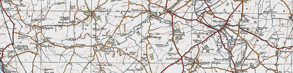 Old map of Chilcote in 1921