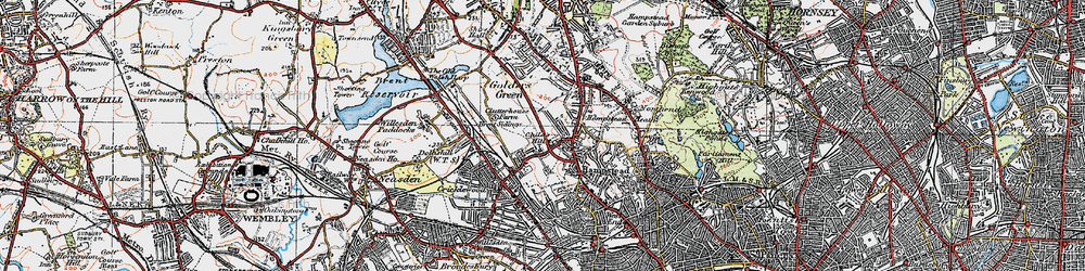 Old map of Child's Hill in 1920