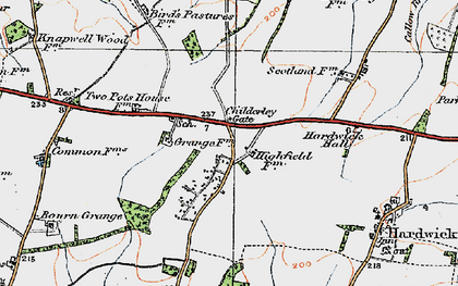 Old map of Childerley Gate in 1920