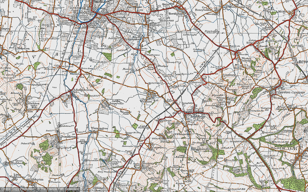 Old Map of Childswickham, 1919 in 1919