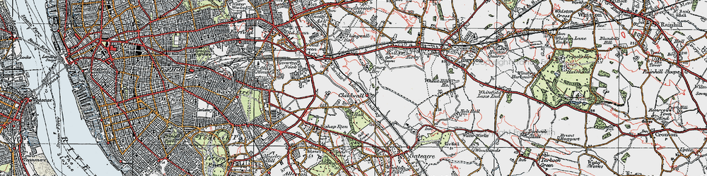 Old map of Childwall in 1923