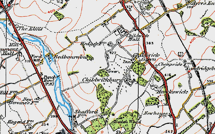 Old map of Childwick Bury in 1920