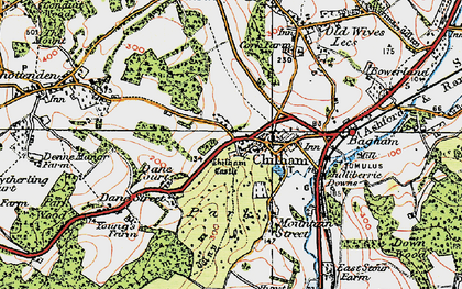 Old map of Chilham in 1921