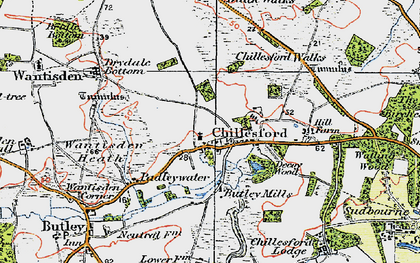 Old map of Chillesford in 1921
