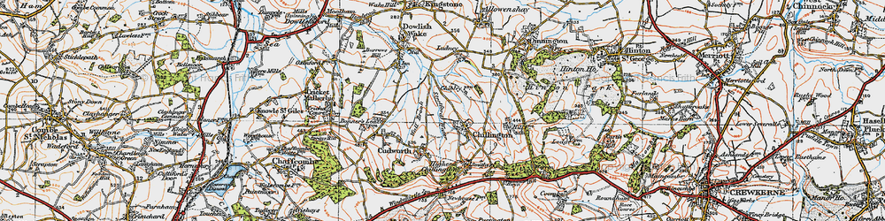 Old map of Chillington in 1919