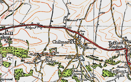 Old map of Stockton Wood in 1919