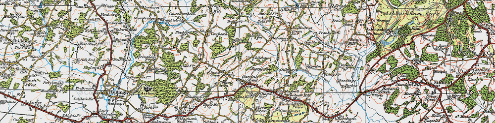 Old map of Chilsham in 1920