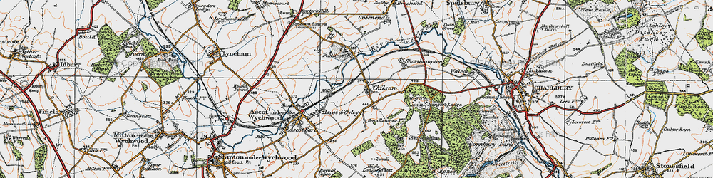 Old map of Chilson in 1919