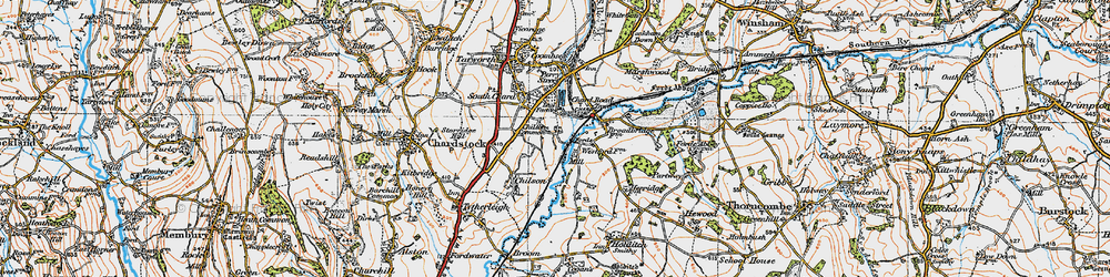 Old map of Chilson Common in 1919