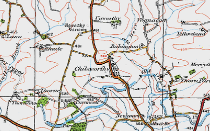 Old map of Chilsworthy in 1919