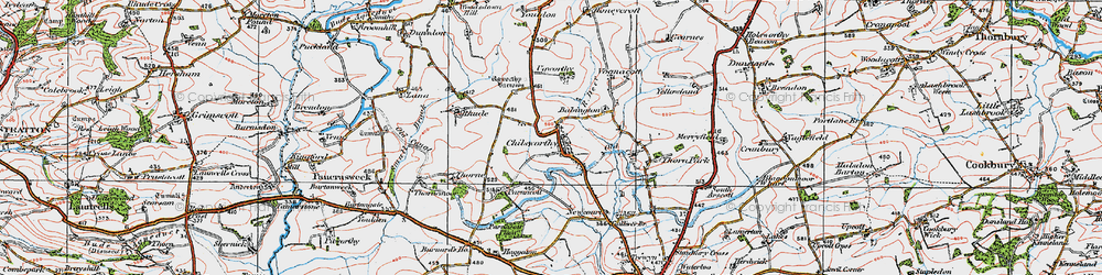 Old map of Chilsworthy in 1919