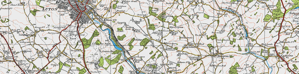 Old map of Chiltern Green in 1920