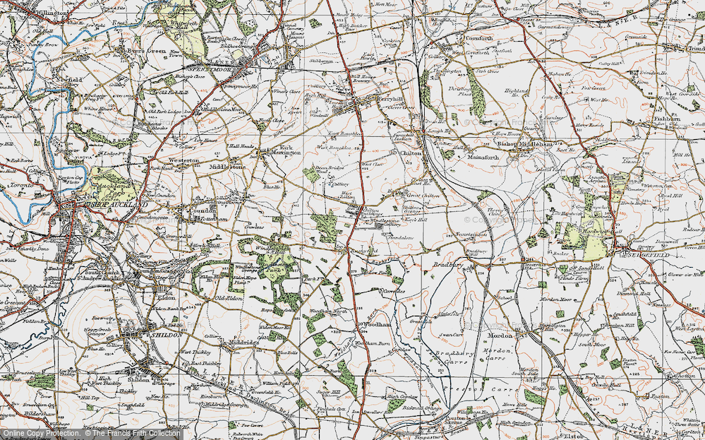 Old Map of Chilton, 1925 in 1925