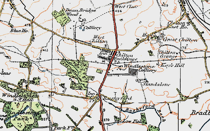 Old map of Chilton in 1925