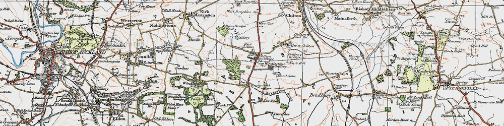 Old map of Chilton in 1925