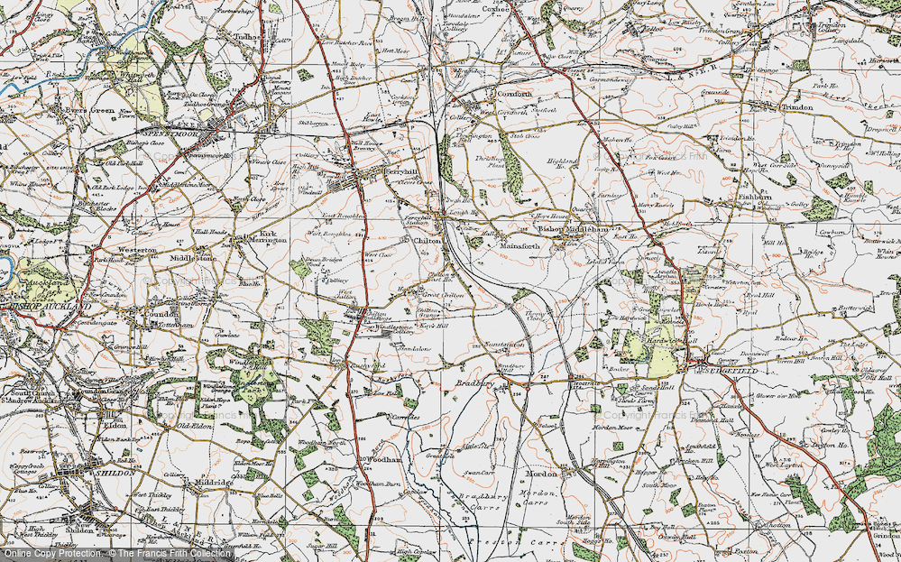 Old Map of Chilton Lane, 1925 in 1925