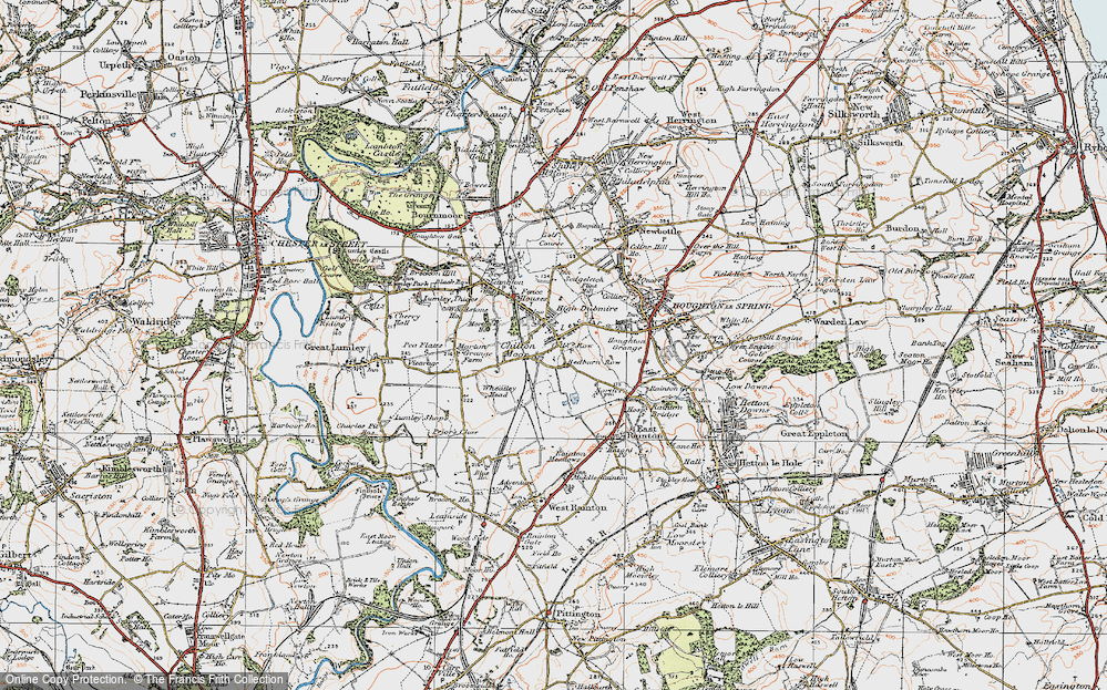 Old Map of Chilton Moor, 1925 in 1925
