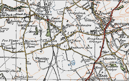 Old map of Chilton Moor in 1925