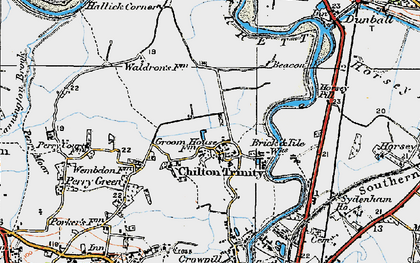 Old map of Chilton Trinity in 1919