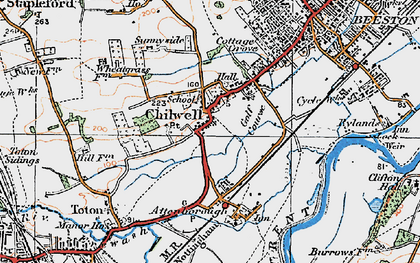 Old map of Chilwell in 1921