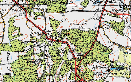 Old map of Chilworth in 1919
