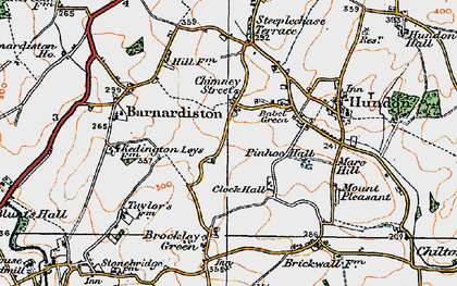 Old map of Chimney Street in 1921