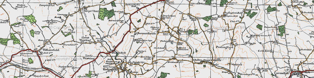 Old map of Chimney Street in 1921