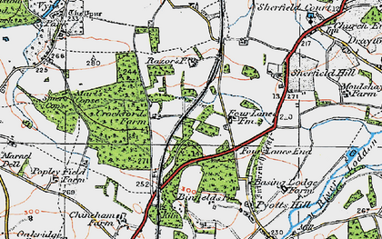 Old map of Chineham in 1919