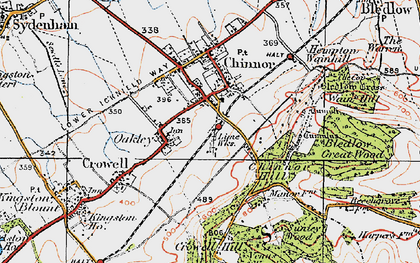 Old map of Bledlow Cross in 1919
