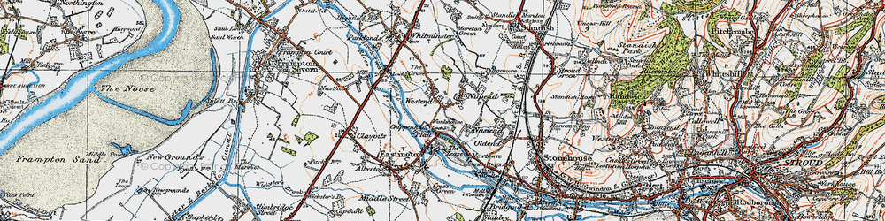 Old map of Westend in 1919
