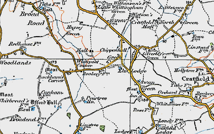 Old map of Chippenhall Green in 1921