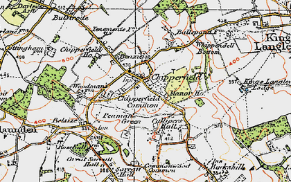 Old map of Chipperfield in 1920