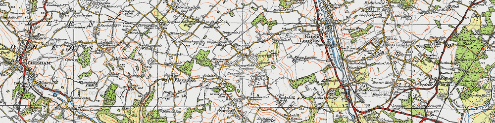 Old map of Chipperfield in 1920