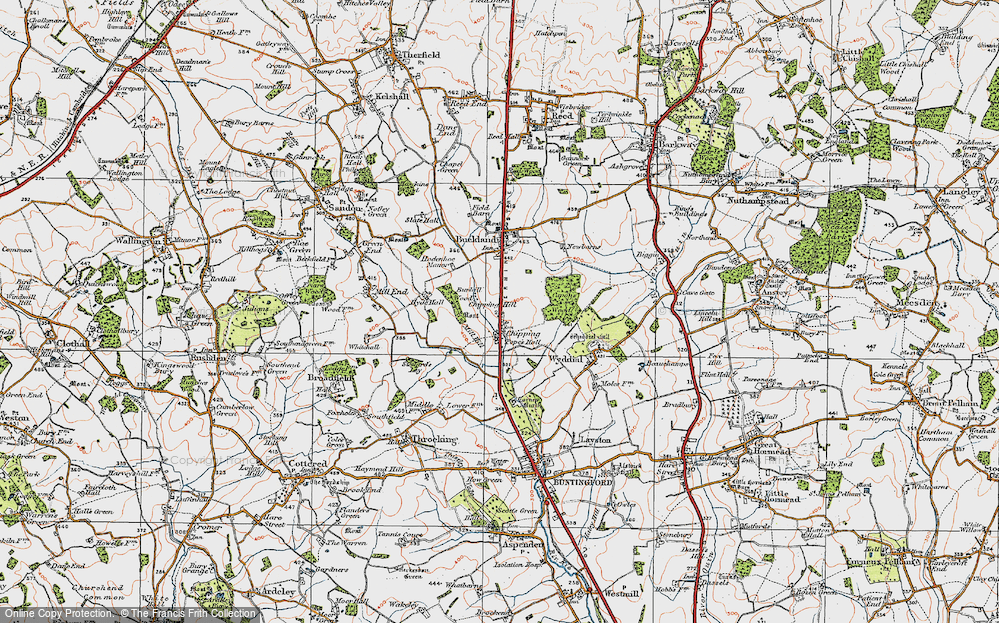 Old Map of Chipping, 1919 in 1919