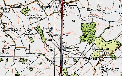 Old map of Chipping in 1919