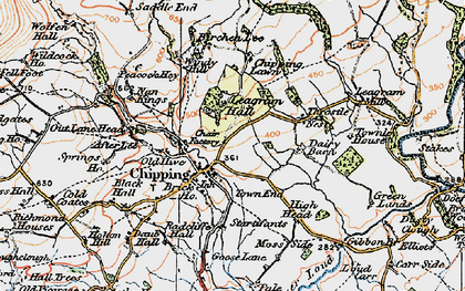 Old map of Wolf Fell in 1924