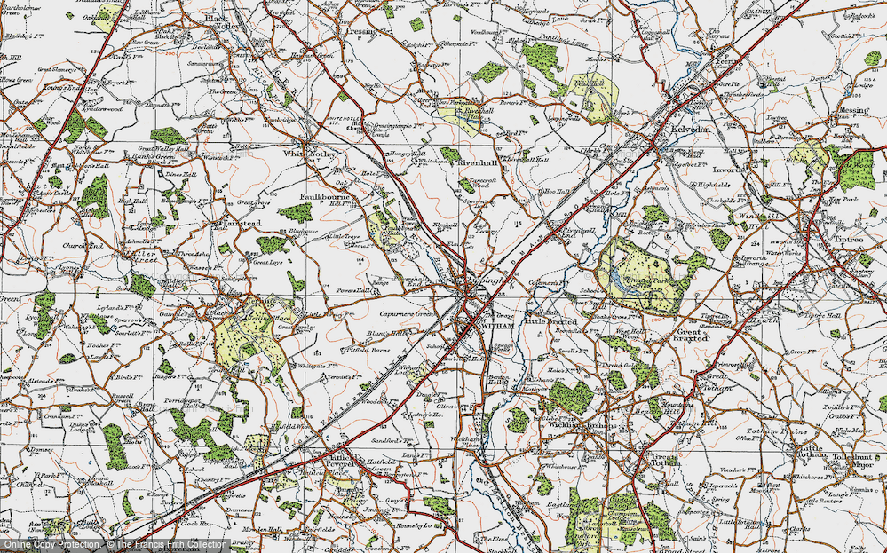 Old Map of Chipping Hill, 1921 in 1921