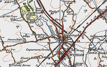 Old map of Chipping Hill in 1921
