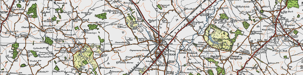 Old map of Chipping Hill in 1921