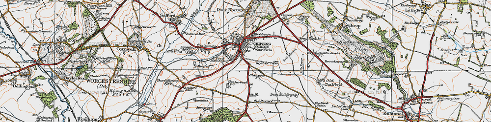 Old map of Chipping Norton in 1919