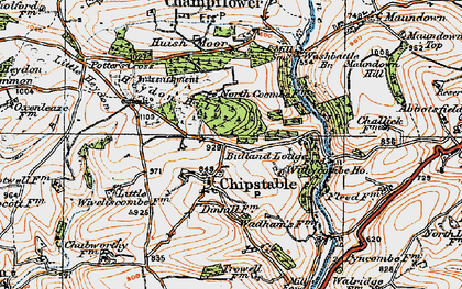 Old map of Chipstable in 1919