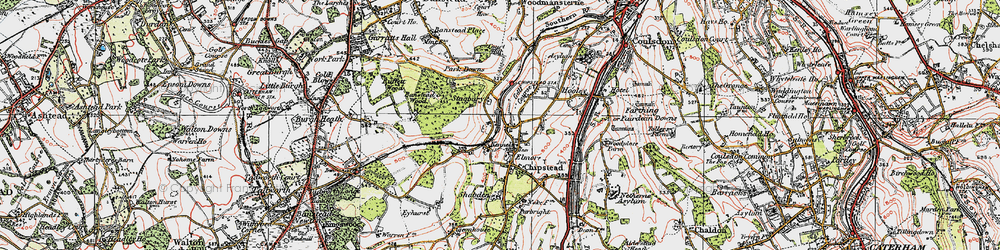 Old map of Banstead Wood in 1920